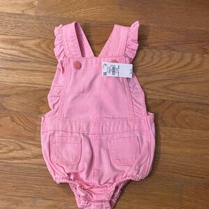 Old Navy Pink Ruffled Kids Overalls